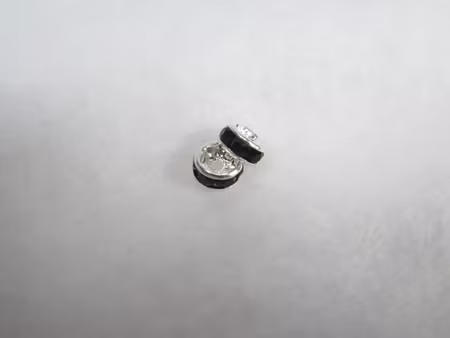 Strass rondeller klass AAA - 5mm silver/svart