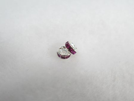 Strass rondeller klass AAA - 5mm silver/cerise