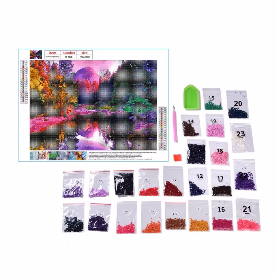 Skog- Diamond Painting  5D - 40x30