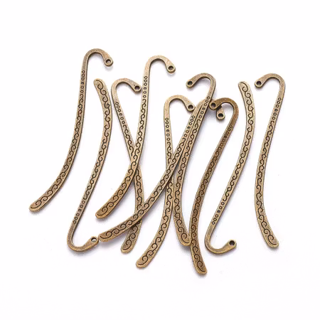 DIY metall bokmärke - antik brons med mönster