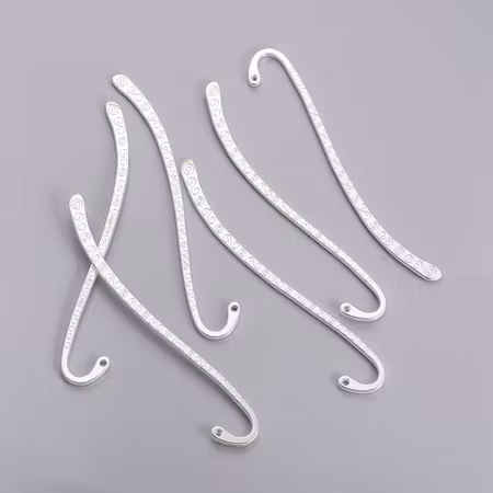 DIY metall bokmärke - silver med mönster