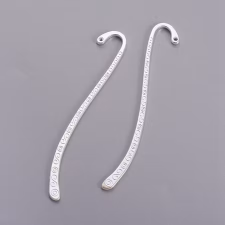 DIY metall bokmärke - silver med mönster
