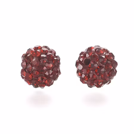 Strass pärlor - klass A - polymerlera/Siam - 8mm - 1st