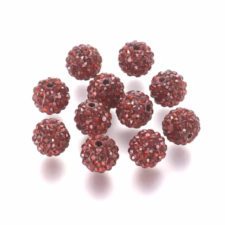 Strass pärlor - klass A - polymerlera/Siam - 8mm - 1st