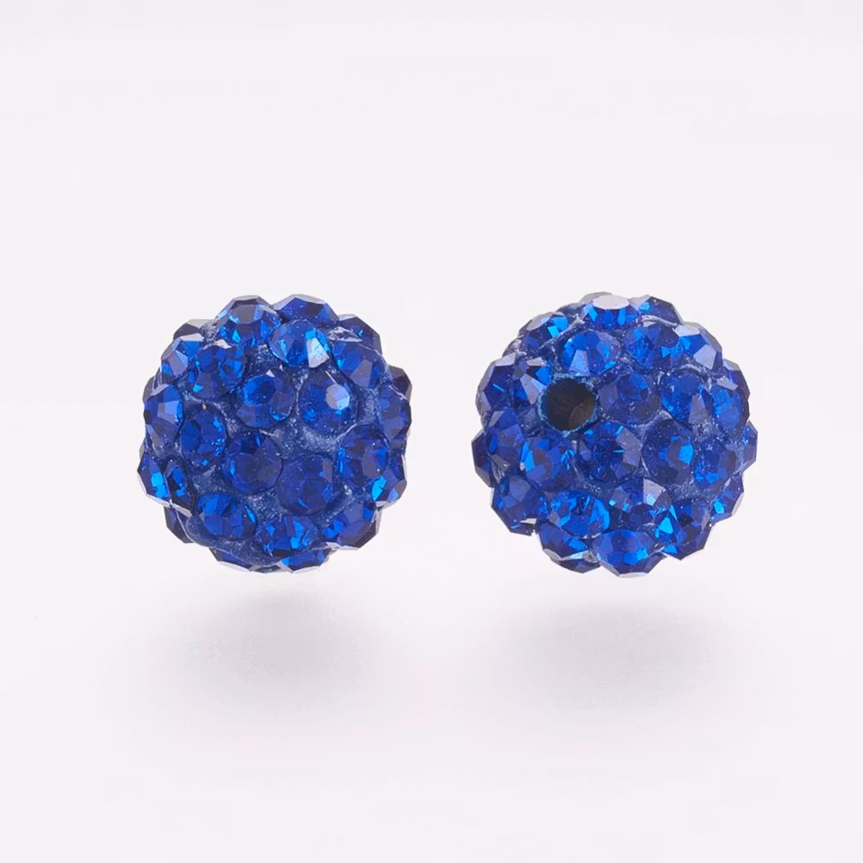 Strass pärlor - klass A - polymerlera/kobolt - 8mm - 1st
