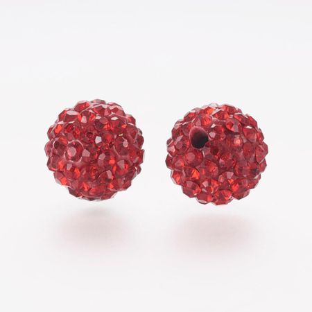 Strass pärlor - klass A - polymerlera/ljus siam - 8mm - 1st