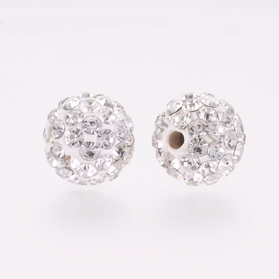 Strass pärlor - klass A - polymerlera/klar - 8mm - 1st