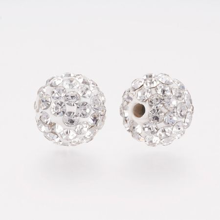 Strass pärlor - klass A - polymerlera/klar - 8mm - 1st