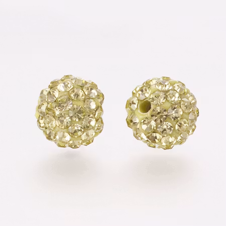 Strass pärlor - klass A - polymerlera/jonquil - 10mm - 1st