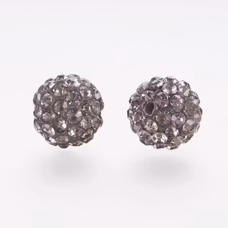 Strass pärlor - klass A - polymerlera/svart diamant - 10mm - 1st