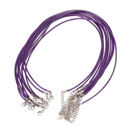 Vaxat halsband med hummer lås, lila