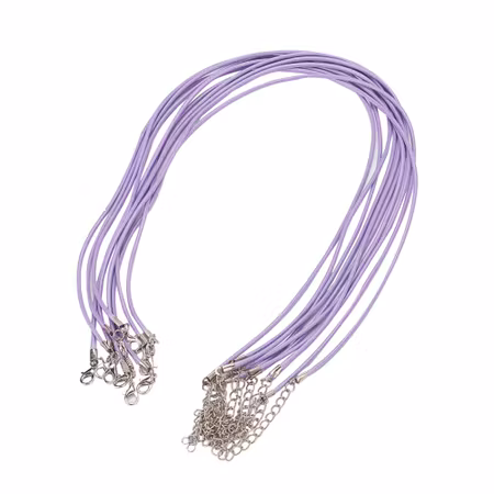 Vaxat halsband med hummer lås, lila