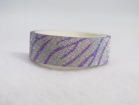 Glitter washitejp 5m, silver/lila