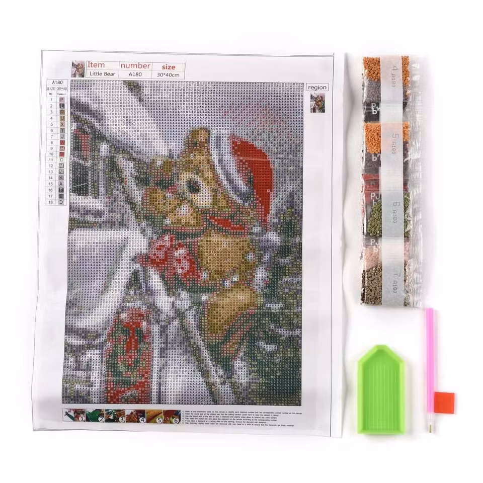 Nalle tomte 2 - Diamond Painting   - 40x30