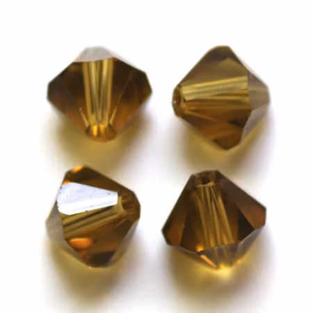 Lyxiga fasetterade Bicon glaspärlor - Klass AAA - olive - 10-p -8x8mm