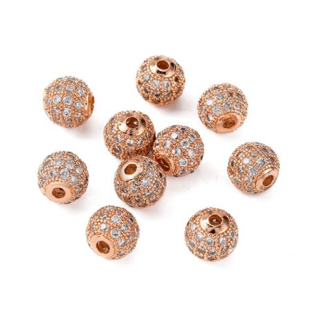 Kubisk Zirkoniumoxidpärla - rosé/klar - 8mm