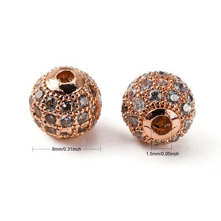 Kubisk Zirkoniumoxidpärla - rosé/klar - 8mm