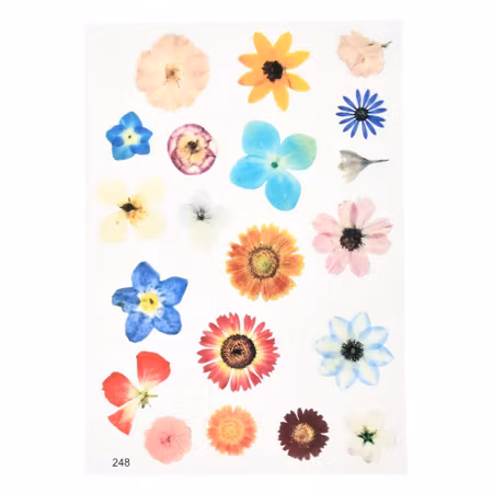 Vattentäta självhäftande stickers - blommor - 1ark