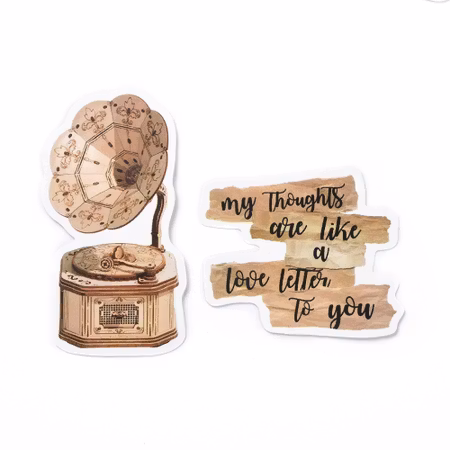 Retro stickers till scrapbooking - olika - 52st