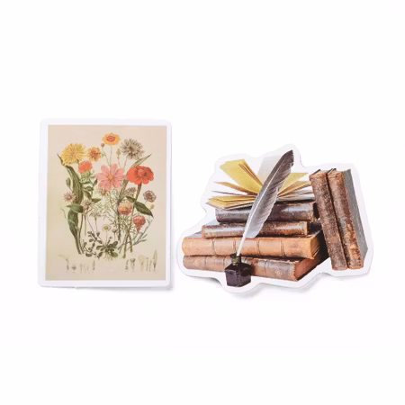Retro stickers till scrapbooking - olika - 50st