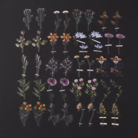 Stickers till scrapbooking - blommor - 40st