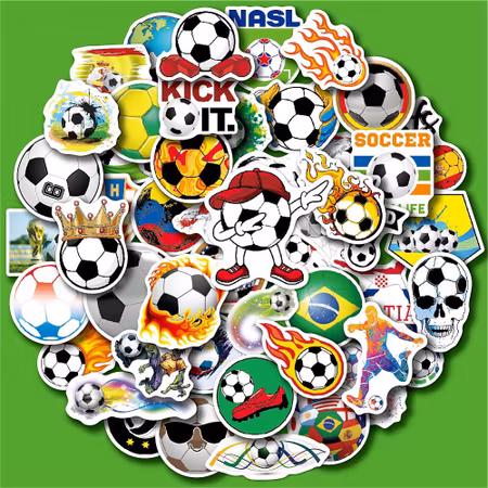 Stickers till scrapbooking - fotbolls tema - 50st