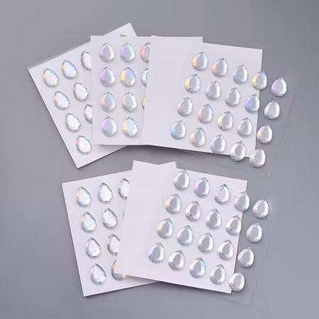 Rhinestone Stickers droppe klar melerad