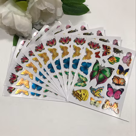 Stickers till scrapbooking - fjärilar - 10-ark