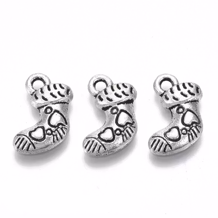 Charms - Berlock - Julstrumpa - antik silver