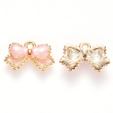Charms - Berlock - Rosett rosa - emalj