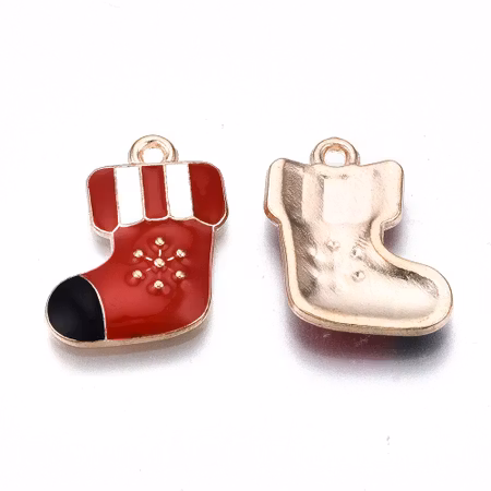 Charms - Berlock - Julstrumpa- emalj