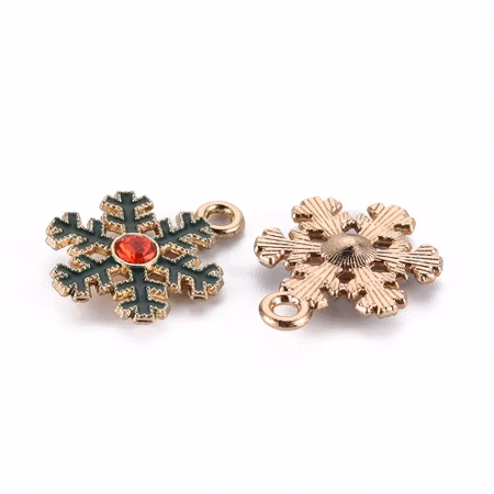 Charms - Berlock - Snöflinga med bling- emalj