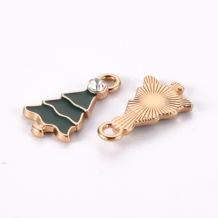 Charms - Berlock - Julgran med bling - emalj