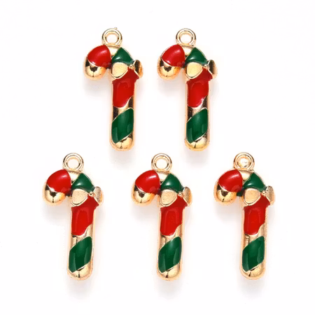 Charms - Berlock - Polkagris - emalj
