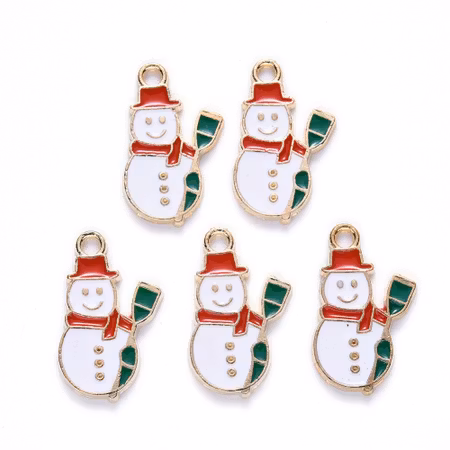 Charms - Berlock - Snögubbe - emalj