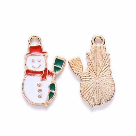Charms - Berlock - Snögubbe - emalj