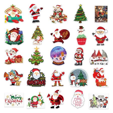 Julstickers - olika motiv - 50st