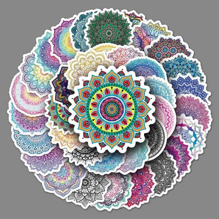 Mandala stickers till scrapbooking - olika - 50st