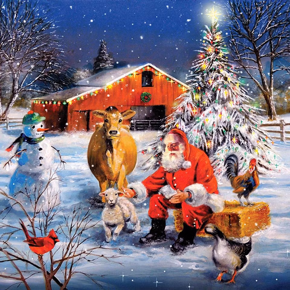 Jultomte - Diamond Painting   - 40x30