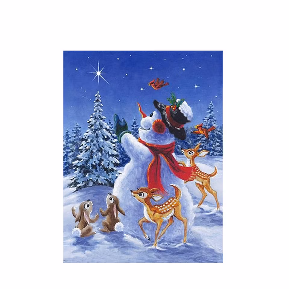 Snögubbe - Diamond Painting   - 40x30