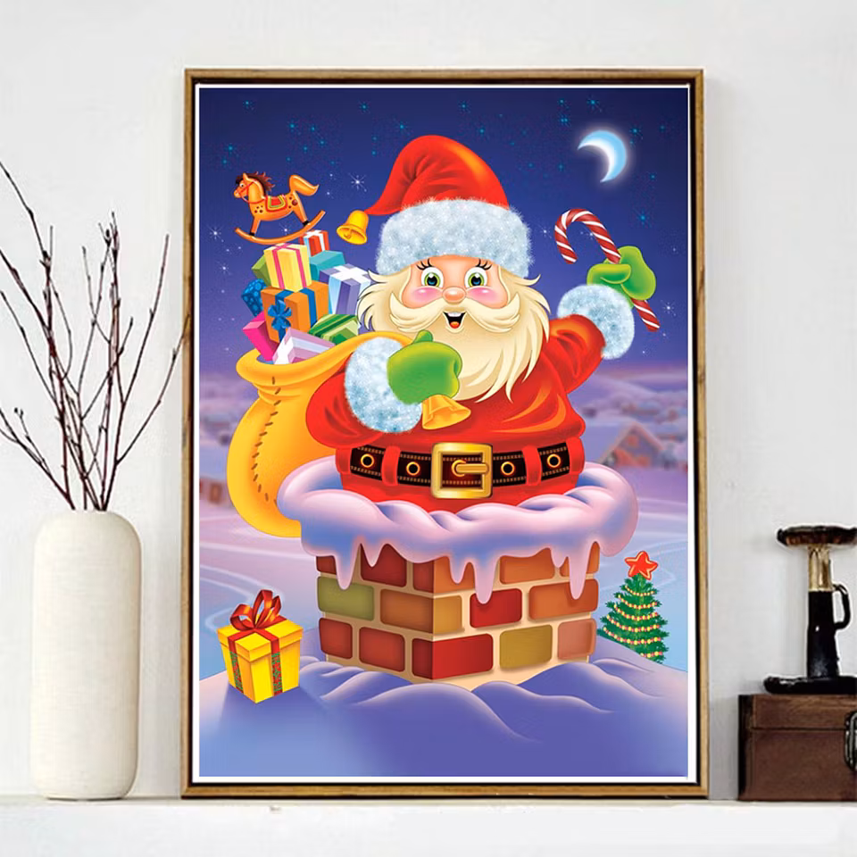 Jultomte - Diamond Painting   - 40x30