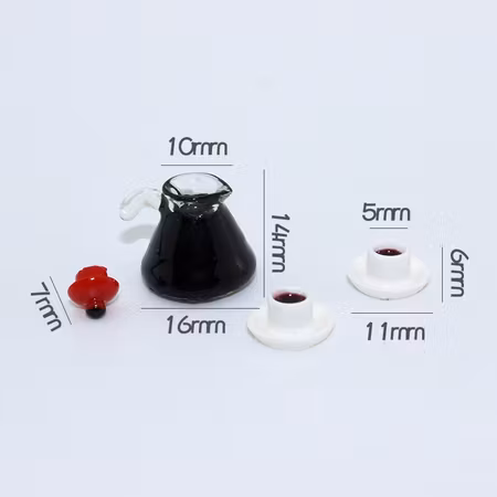 **Miniatyr** kaffekanna med koppar