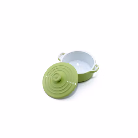 **Miniatyr** Gryta med lock - lime grön