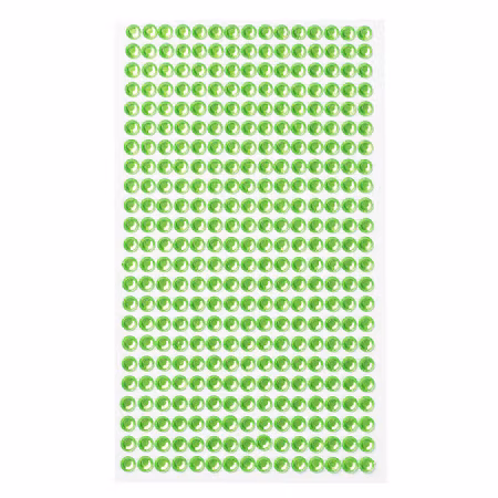 Självhäftande akryl Rhinestone strass stickers - ljusgrön
