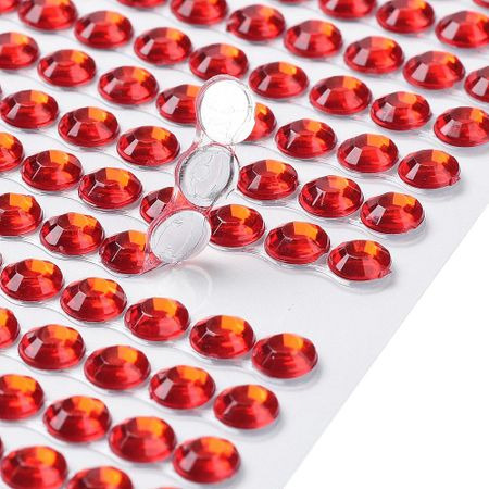 Självhäftande akryl Rhinestone strass stickers - röd
