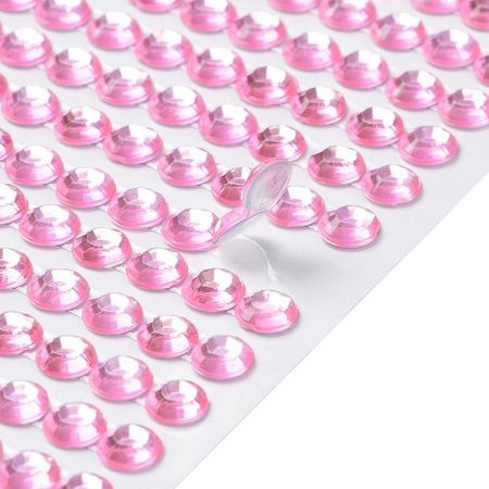 Självhäftande akryl Rhinestone strass stickers - rosa