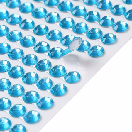 Självhäftande akryl Rhinestone strass stickers - blå