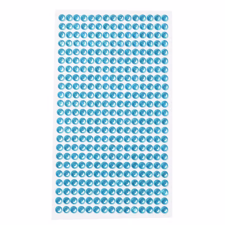 Självhäftande akryl Rhinestone strass stickers - blå