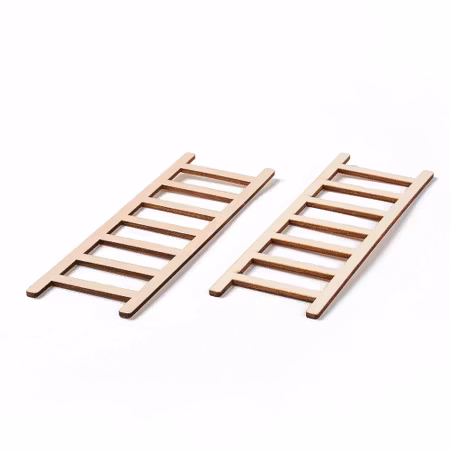 **Miniatyr** Trästege - 7steg - ca 6cm