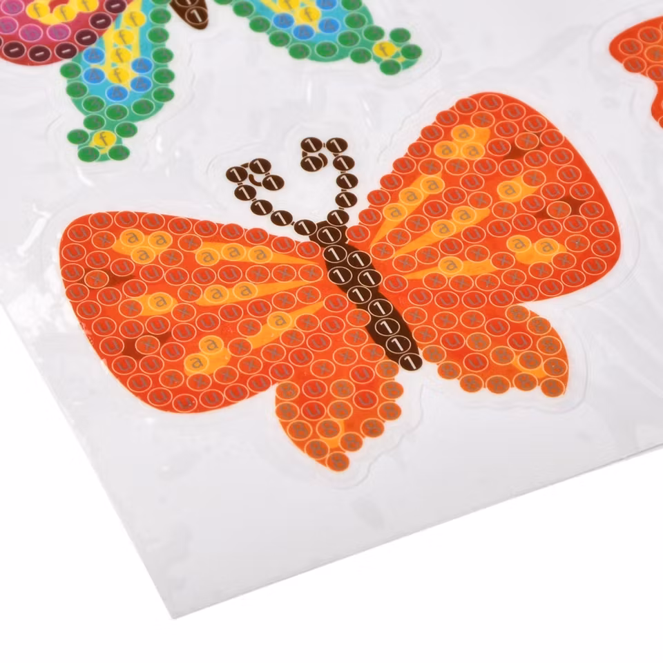 Klistermärken - Diamond Painting   - fjärilsmotiv - 9st